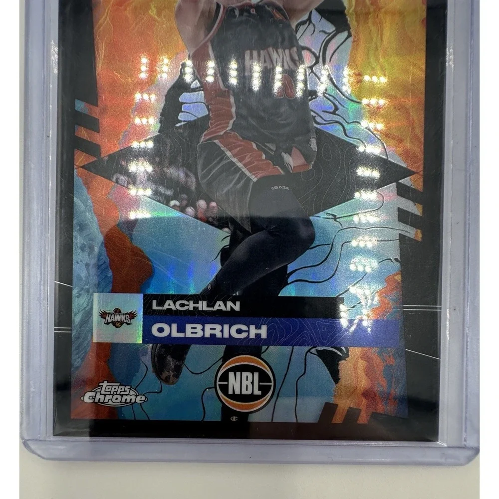 2024-25 Topps Chrome NBL Lachlan Olbrich Black Refractor 02/10 #33 SSP
